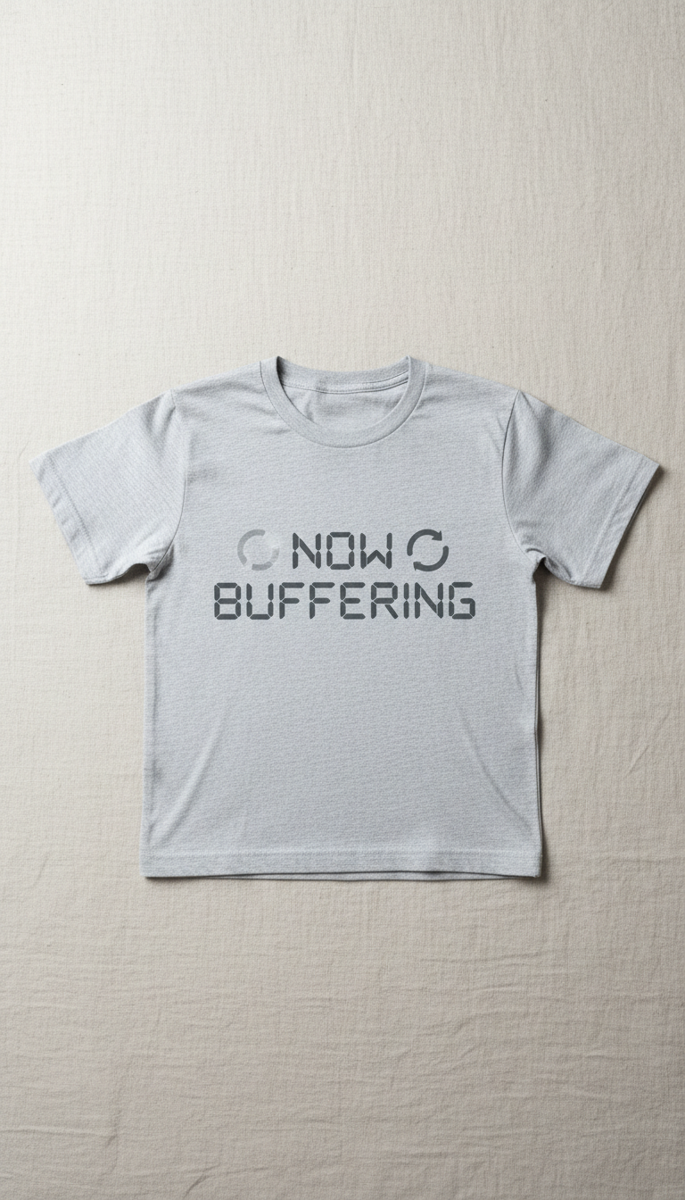 Soft Cotton Fitted Tee – 'Processing'