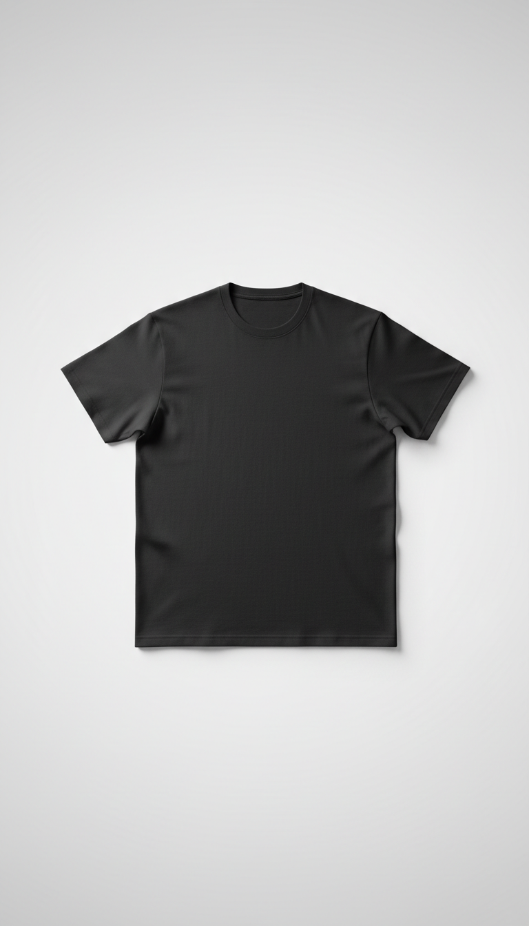 Soft Cotton Fitted Tee — Monochrome